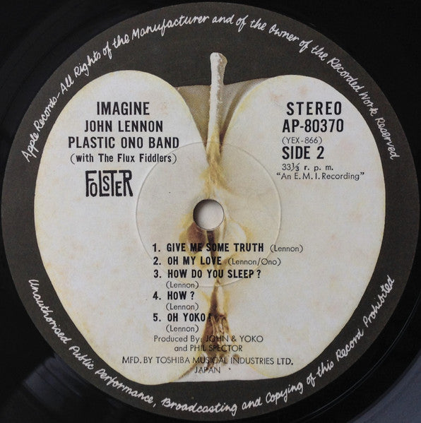 John Lennon - Imagine (Vinyl, LP, Album, Stereo) Very Good (VG) / Very Good (VG)