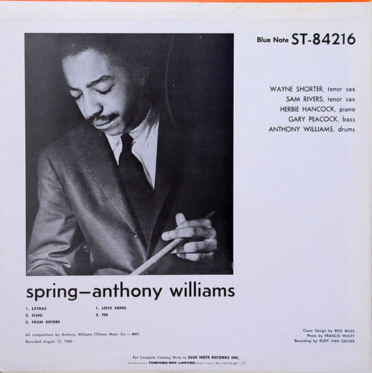 Anthony Williams - Spring (Vinyl, LP, Album, Stereo, Reissue) Near Mint (NM or M-) / Near Mint (NM or M-)