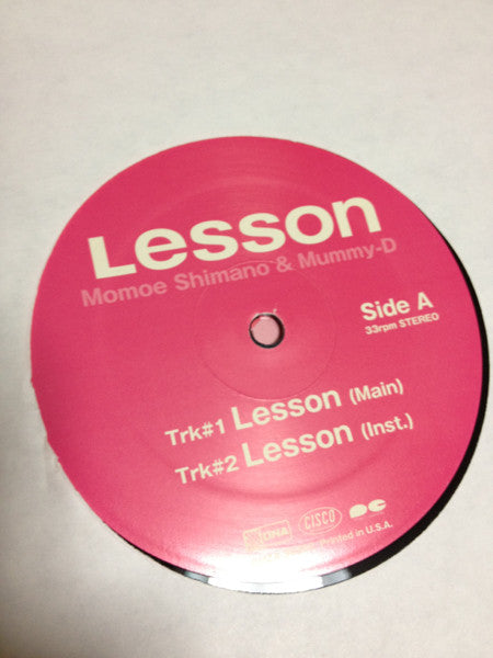 Momoe Shimano - Lesson (Vinyl, 12", 33 ⅓ RPM, Single) Very Good Plus (VG+) / Very Good Plus (VG+)