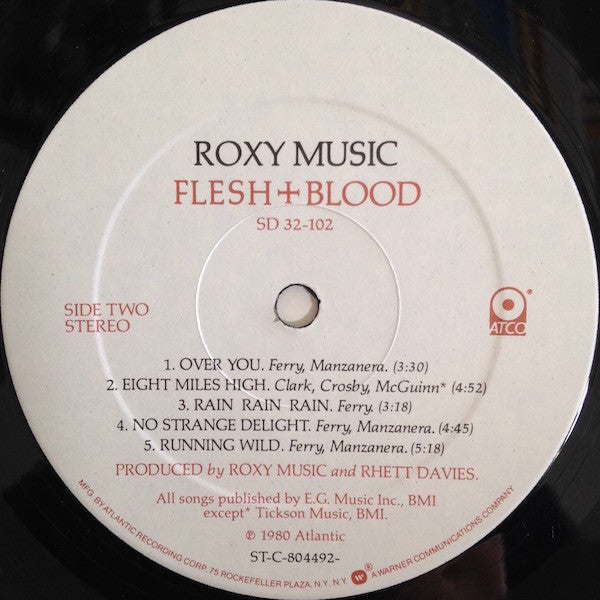 Roxy Music - Flesh + Blood (Vinyl, LP, Album, Stereo) Very Good Plus (VG+) / Very Good Plus (VG+)