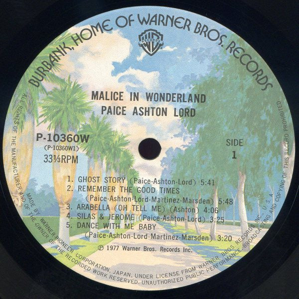 Paice Ashton & Lord - Malice In Wonderland (Vinyl, LP, Album)