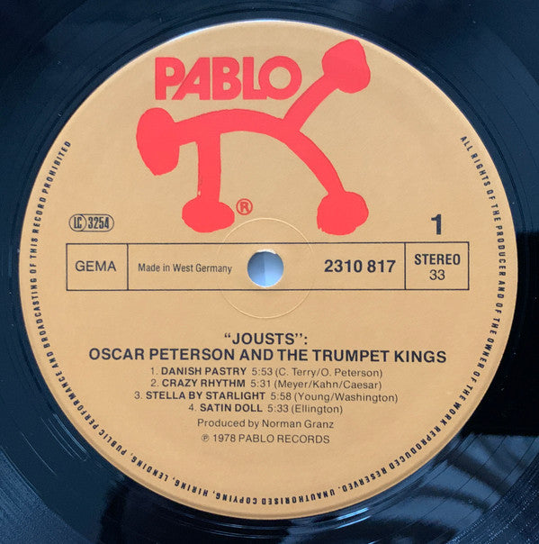 Oscar Peterson - Jousts (Vinyl, LP) Very Good Plus (VG+) / Very Good (VG)