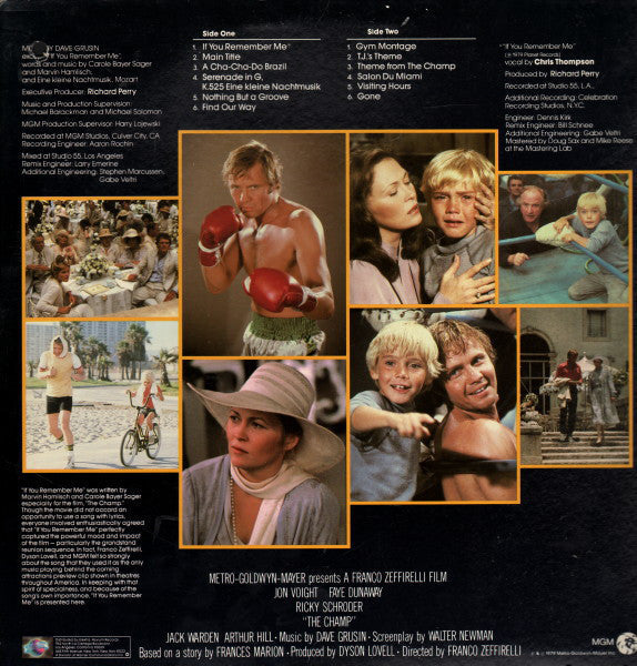 Dave Grusin - The Champ (Original Motion Picture Soundtrack) (Vinyl, LP, Album, Stereo) Very Good (VG) / Very Good (VG)