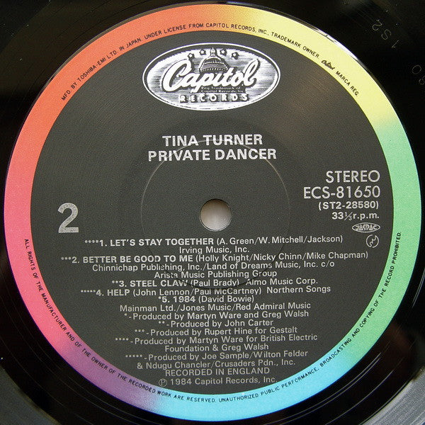 Tina Turner - Private Dancer (Vinyl, LP, Album) Very Good Plus (VG+) / Very Good (VG)