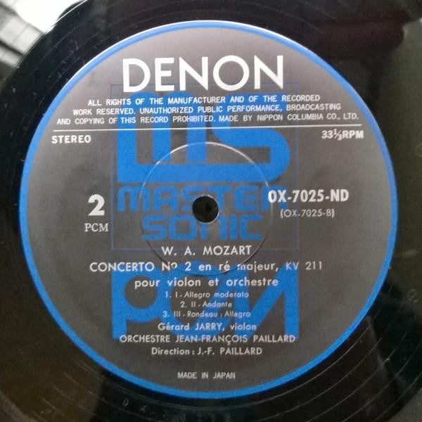 Wolfgang Amadeus Mozart - Deux Concertos Pour Violon Et Orchestre Nº 1 et Nº 2 (Vinyl, LP) Good Plus (G+) / Very Good (VG)