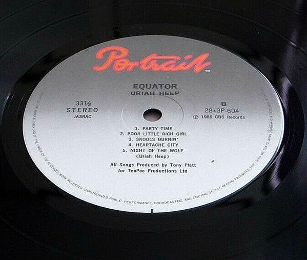 Uriah Heep - Equator (Vinyl, LP, Album) Near Mint (NM or M-) / Very Good Plus (VG+)