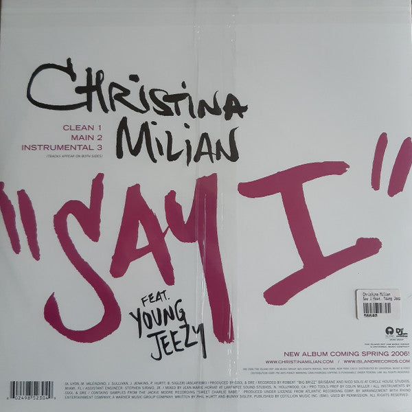 Christina Milian - Say I (Vinyl, 12", 33 ⅓ RPM) Very Good Plus (VG+) / Very Good Plus (VG+)