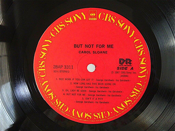 Carol Sloane - But Not For Me (Vinyl, LP, Album) Very Good Plus (VG+) / Very Good Plus (VG+)