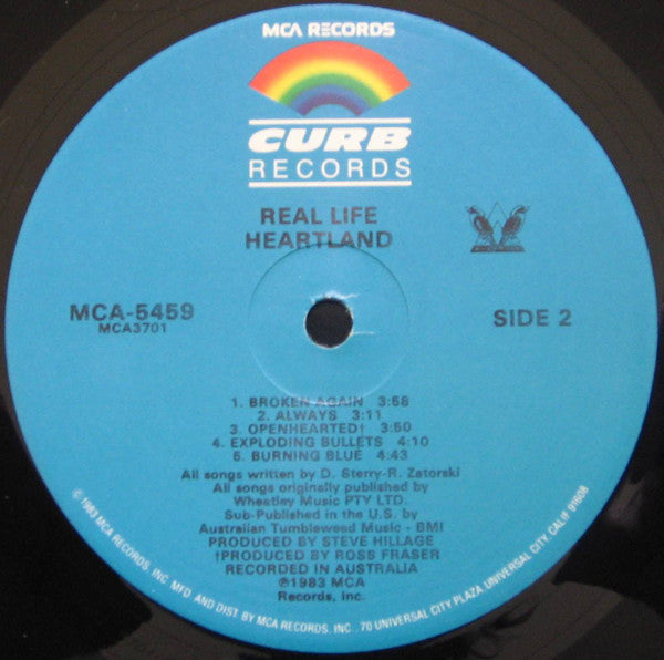 Real Life - Heartland (Vinyl, LP, Album) Very Good (VG) / Very Good (VG)