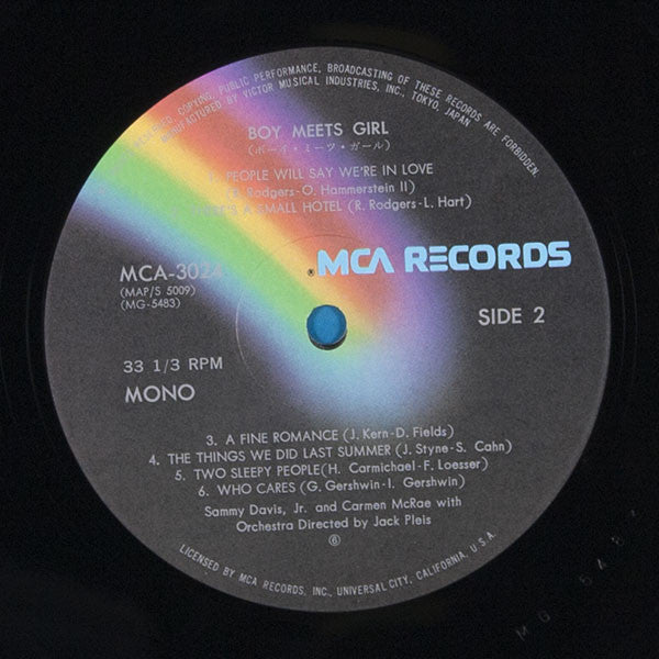 Sammy Davis Jr. - Boy Meets Girl (Vinyl, LP, Album, Mono)