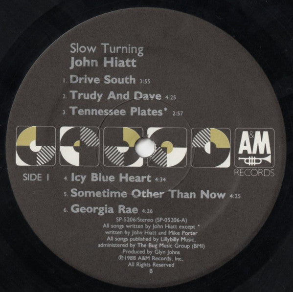 John Hiatt - Slow Turning (Vinyl, LP, Album) Very Good (VG) / Very Good (VG)