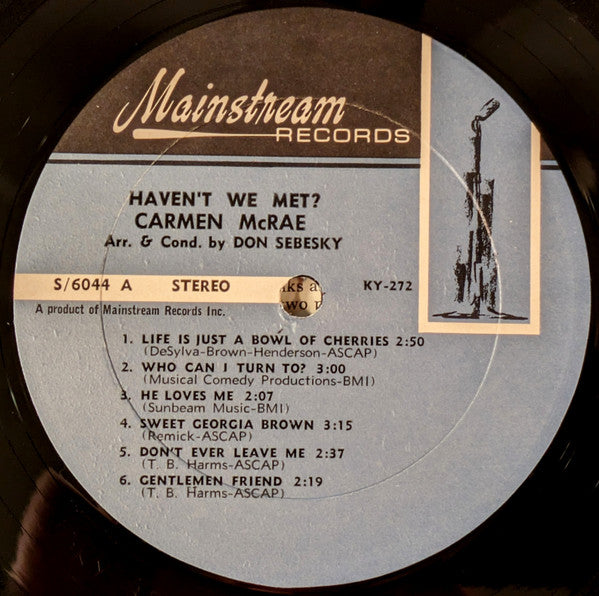 Carmen McRae - Haven't We Met? (Vinyl, LP, Album, Stereo) Very Good (VG) / Good (G)