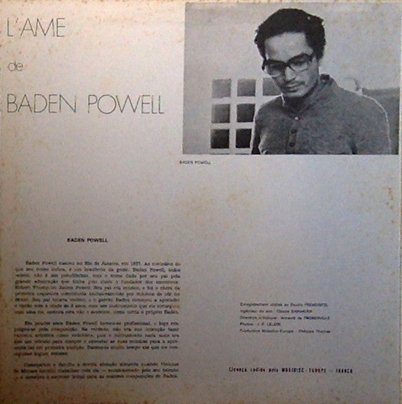 Baden Powell - L'Ame De Baden Powell (Vinyl, LP, Album) Good Plus (G+) / Very Good (VG)