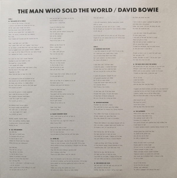 David Bowie - The Man Who Sold The World (Vinyl, LP, Album, Reissue) Near Mint (NM or M-) / Very Good Plus (VG+)