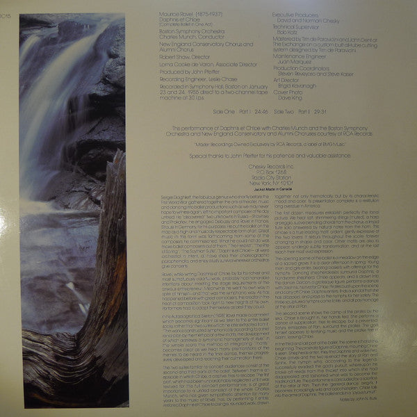 Maurice Ravel - Daphnis Et Chloe Complete Ballet in One Act (Vinyl, LP, Reissue, Stereo) Very Good Plus (VG+) / Very Good Plus (VG+)