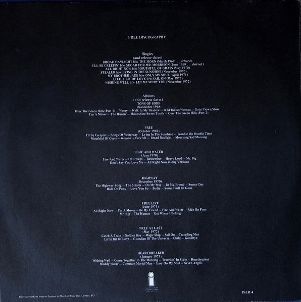 Free - The Free Story (2xVinyl, LP, Compilation, Limited Edition, Numbered, Stereo) Very Good (VG) / Very Good (VG)