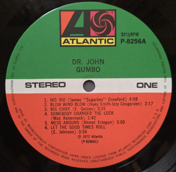 Dr. John - Dr. John's Gumbo (Vinyl, LP, Album) Near Mint (NM or M-) / Very Good Plus (VG+)