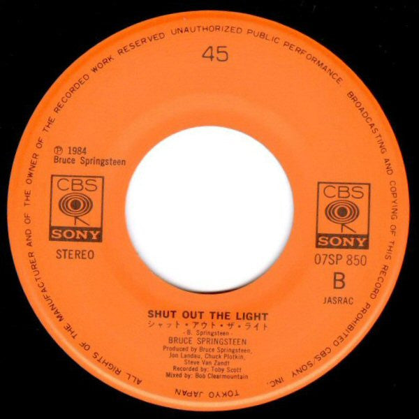 Bruce Springsteen - Born In The U.S.A. (Vinyl, 7", 45 RPM, Single, Stereo) Near Mint (NM or M-) / Very Good Plus (VG+)