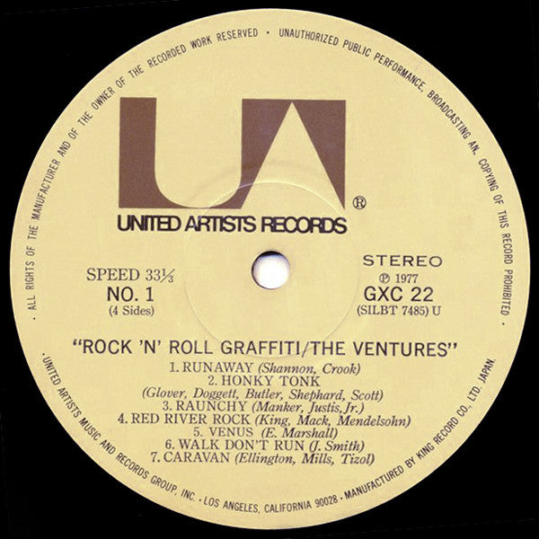 The Ventures - Rock 'N' Roll Graffiti (2xVinyl, LP, Compilation, Stereo) Very Good Plus (VG+) / Very Good (VG)