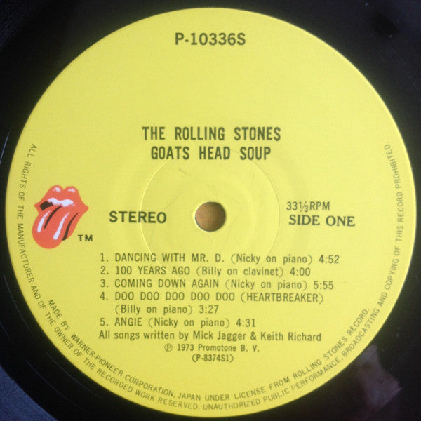The Rolling Stones - Goats Head Soup (Vinyl, LP, Album, Reissue) Very Good Plus (VG+) / Very Good Plus (VG+)