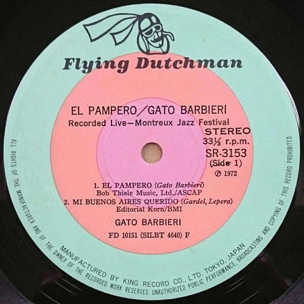 Gato Barbieri - El Pampero (Vinyl, LP, Album) Good Plus (G+) / Very Good (VG)