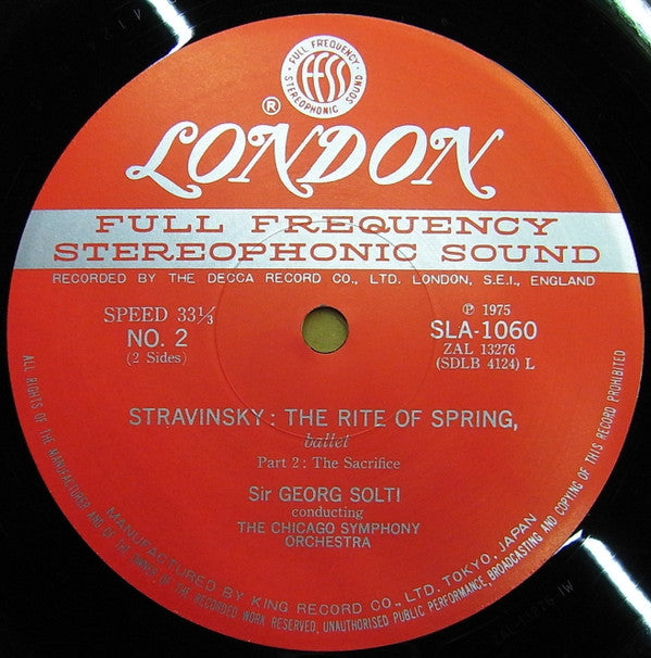 Igor Stravinsky - Le Sacre Du Printemps / The Rite Of Spring (Vinyl, LP, Album, Stereo) Very Good Plus (VG+) / Very Good (VG)