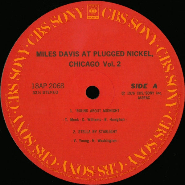 Miles Davis - Miles Davis At Plugged Nickel, Chicago Vol.2 (Vinyl, LP, Album, Reissue, Stereo) Near Mint (NM or M-) / Very Good Plus (VG+)