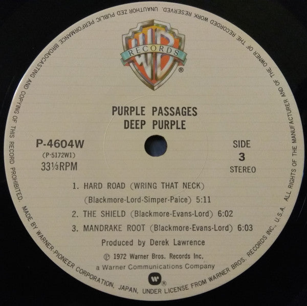 Deep Purple - Purple Passages (2xVinyl, LP, Compilation, Limited Edition, Reissue, Stereo) Very Good Plus (VG+) / Good Plus (G+)