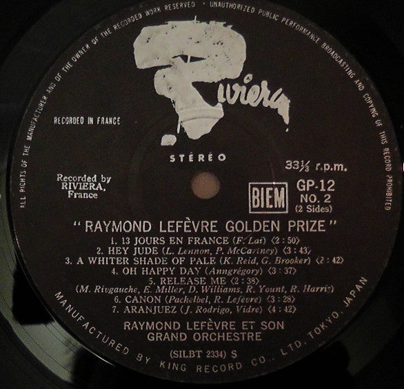 Raymond Lefèvre - Golden Prize (Vinyl, LP, Album, Stereo) Very Good Plus (VG+) / Very Good Plus (VG+)
