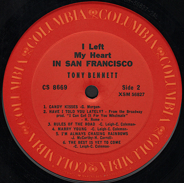 Tony Bennett - I Left My Heart In San Francisco (Vinyl, LP, Album, Reissue) Good Plus (G+) / Very Good (VG)
