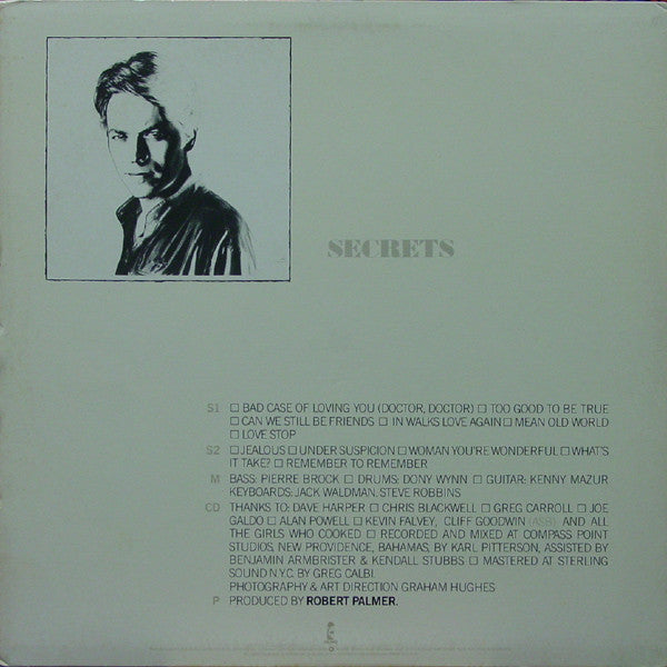 Robert Palmer - Secrets (Vinyl, LP, Album) Very Good (VG) / Good Plus (G+)