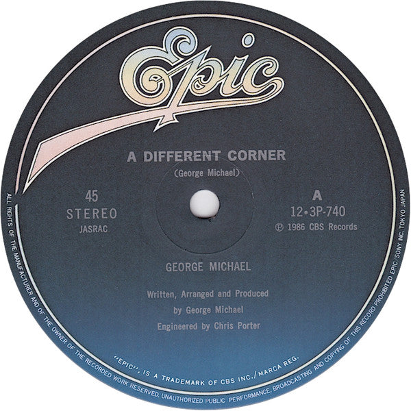 George Michael - A Different Corner (Vinyl, 12", 45 RPM) Near Mint (NM or M-) / Very Good Plus (VG+)