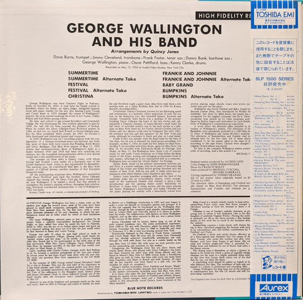 George Wallington And His Band - George Wallington Showcase (Vinyl, LP, Album, Reissue, Mono) Very Good Plus (VG+) / Very Good (VG)