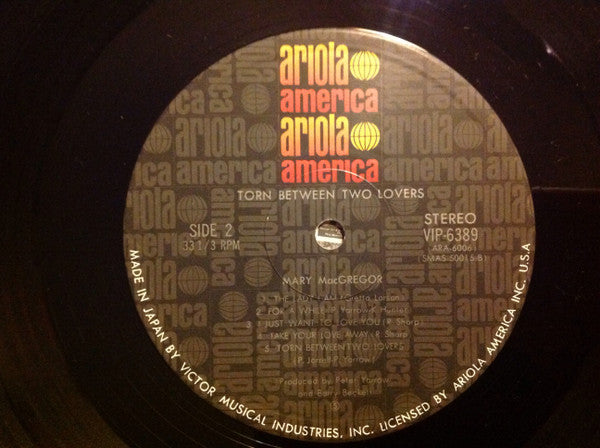 Mary MacGregor - Torn Between Two Lovers (Vinyl, LP, Album) Very Good Plus (VG+) / Very Good (VG)