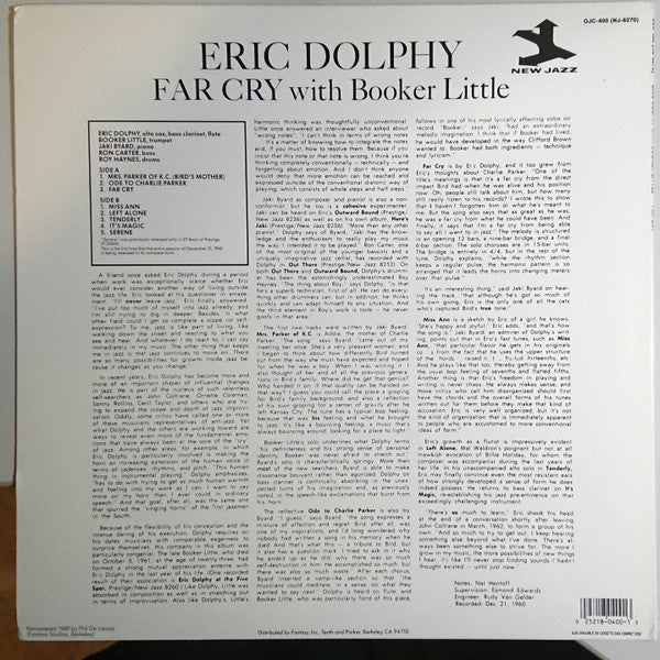Eric Dolphy - Far Cry (Vinyl, LP, Album, Reissue, Stereo) Near Mint (NM or M-) / Very Good Plus (VG+)
