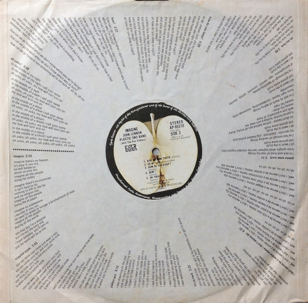 John Lennon - Imagine = イマジン (Vinyl, LP, Album, Stereo) Very Good Plus (VG+) / Very Good (VG)