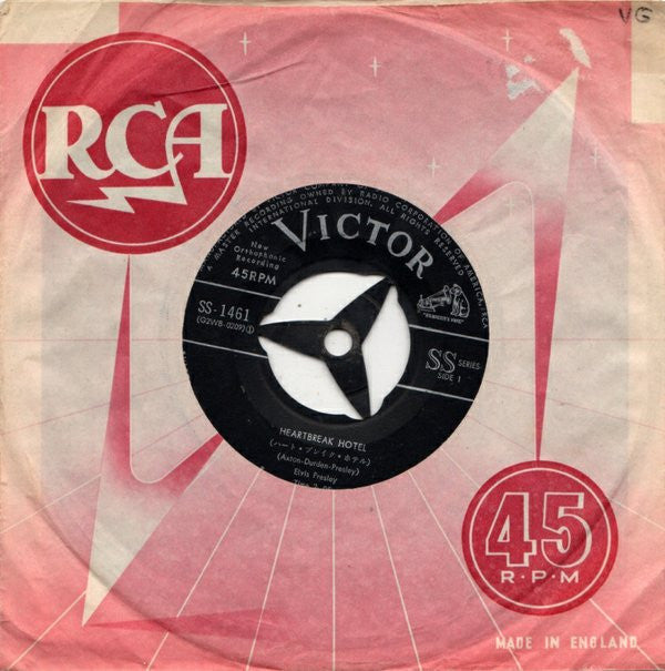 Elvis Presley - Heartbreak Hotel / I Was The One (Vinyl, 7", 45 RPM, Single) Very Good (VG) / Very Good Plus (VG+)