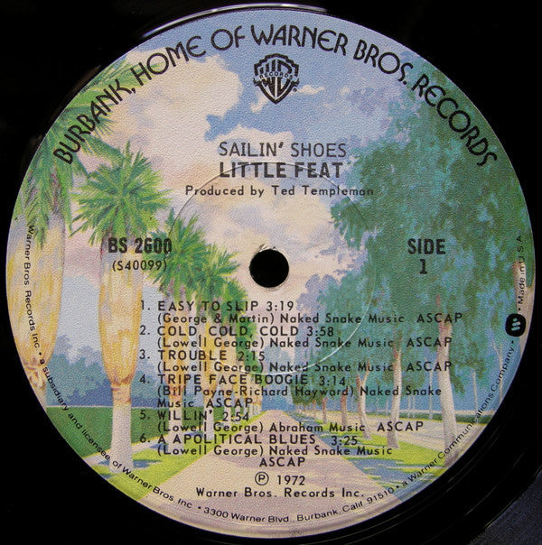 Little Feat - Sailin' Shoes (Vinyl, LP, Album, Reissue) Very Good (VG) / Very Good (VG)