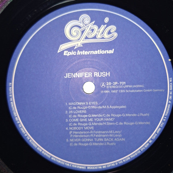 Jennifer Rush - Jennifer Rush (International Version) (Vinyl, LP, Album) Very Good Plus (VG+) / Very Good (VG)