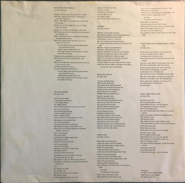 John Lennon & Yoko Ono - Double Fantasy (Vinyl, LP, Album) Very Good (VG) / Very Good Plus (VG+)