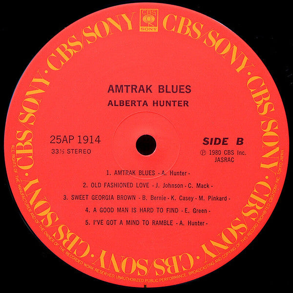 Alberta Hunter - Amtrak Blues (Vinyl, LP, Album)