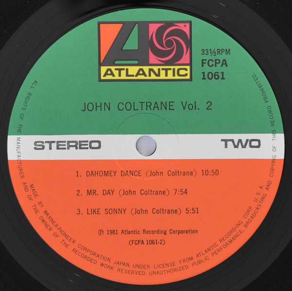 John Coltrane - John Coltrane Vol. 2 (Vinyl, LP, Compilation)