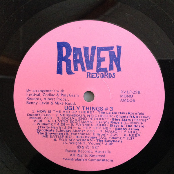 Various - Ugly Things #3 (Vinyl, LP, Compilation) Near Mint (NM or M-) / Very Good (VG)
