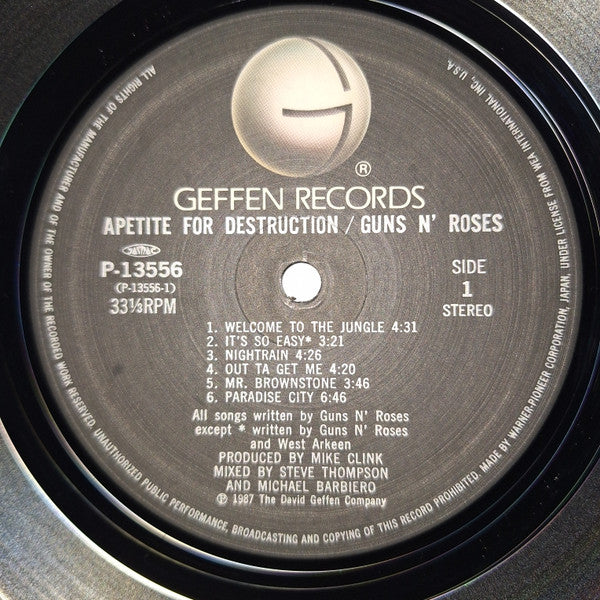 Guns N' Roses - Appetite For Destruction (Vinyl, LP, Album)