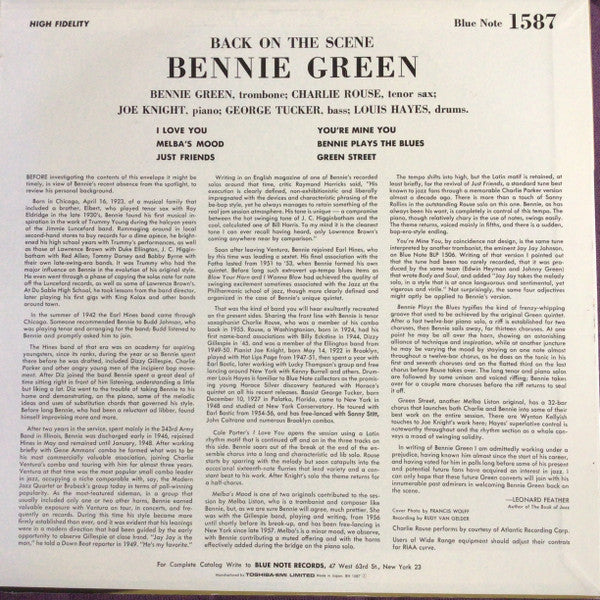 Bennie Green - Back On The Scene (Vinyl, LP, Album, Limited Edition, Reissue, Mono) Near Mint (NM or M-) / Very Good Plus (VG+)