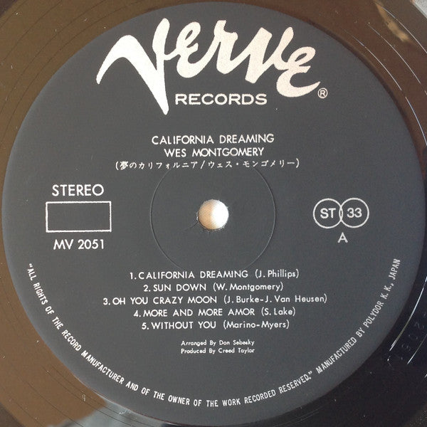 Wes Montgomery - California Dreaming (Vinyl, LP, Album, Reissue, St...