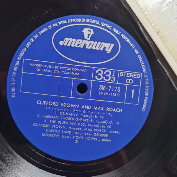 Clifford Brown And Max Roach - Clifford Brown And Max Roach (Vinyl, LP, Album, Reissue, Stereo) Very Good (VG) / Very Good Plus (VG+)