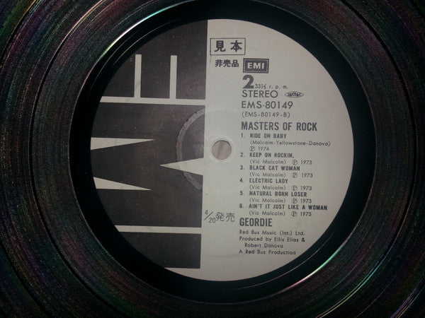 Geordie - Masters Of Rock (Vinyl, LP, Compilation, Promo) Very Good Plus (VG+) / Good Plus (G+)