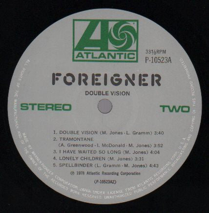Foreigner - Double Vision (Vinyl, LP, Album)