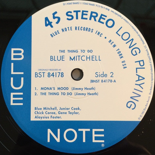 Blue Mitchell - The Thing To Do (2xVinyl, 12", 45 RPM, Album, Limited Edition, Numbered, Reissue, Remastered, Stereo) Very Good Plus (VG+) / Near Mint (NM or M-)